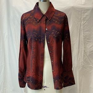 CRAZY BIG SALE! Natori snakeskin print blouse